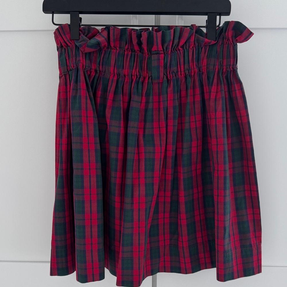 Lilly Pulitzer Red and Green Plaid Mini Skirt